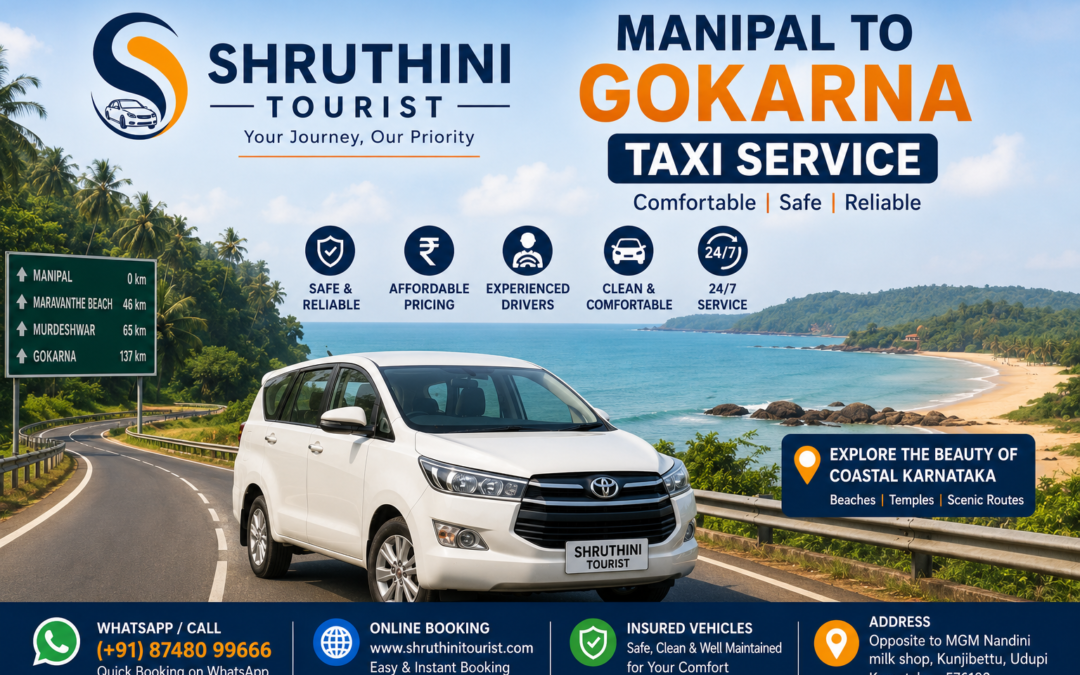 Manipal To Gokarna Taxi Service